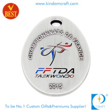 Médaille en laiton antique de Taekwondo d&#39;estampillage de mode de qualité pour le souvenir d&#39;argent de club